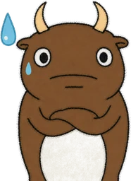 Buwa: face with open mouth and cold sweat