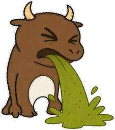 Buwa: face with open mouth vomiting