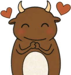Buwa: smiling face with smiling eyes and three hearts